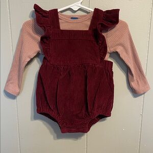 Old Navy Burgundy Corduroy Bodysuit